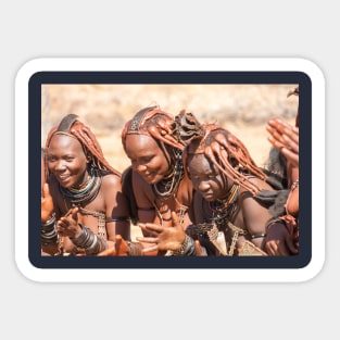 Namibia. Himba Tribe. Dancing Women. Sticker